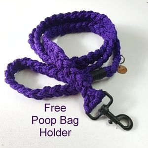 🐶 3 for $15 * Pablo Big Dog Purple Braided Rope Leash